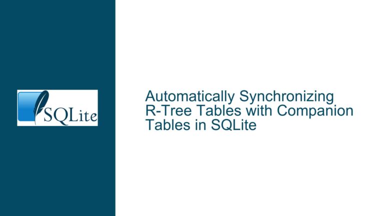 Automatically Synchronizing R-Tree Tables with Companion Tables in SQLite
