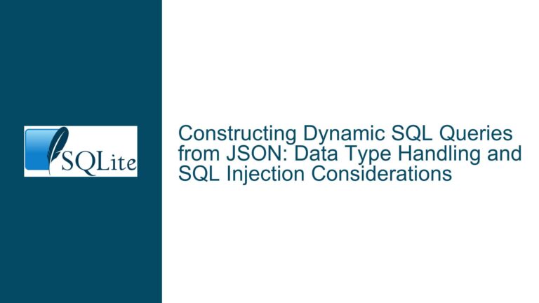 Constructing Dynamic SQL Queries from JSON: Data Type Handling and SQL Injection Considerations