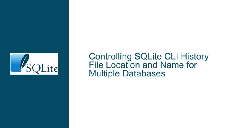 Controlling SQLite CLI History File Location and Name for Multiple Databases