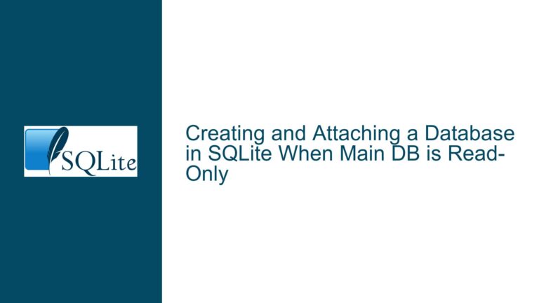 Creating and Attaching a Database in SQLite When Main DB is Read-Only