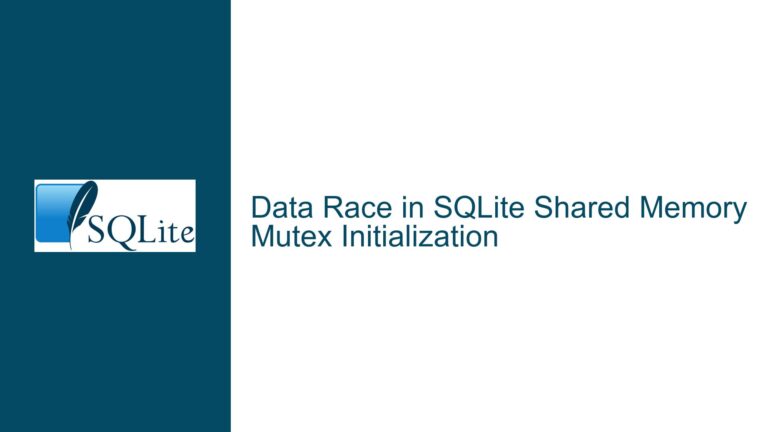 Data Race in SQLite Shared Memory Mutex Initialization