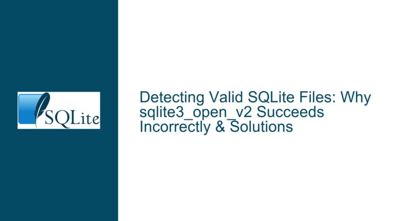 Detecting Valid SQLite Files: Why sqlite3_open_v2 Succeeds Incorrectly & Solutions