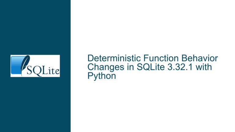 Deterministic Function Behavior Changes in SQLite 3.32.1 with Python