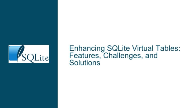 Enhancing SQLite Virtual Tables: Features, Challenges, and Solutions