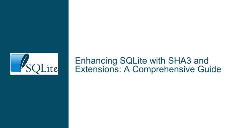 Enhancing SQLite with SHA3 and Extensions: A Comprehensive Guide