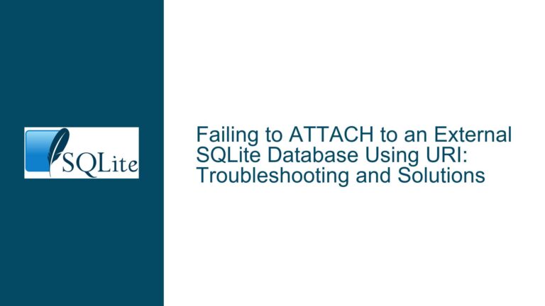 Failing to ATTACH to an External SQLite Database Using URI: Troubleshooting and Solutions