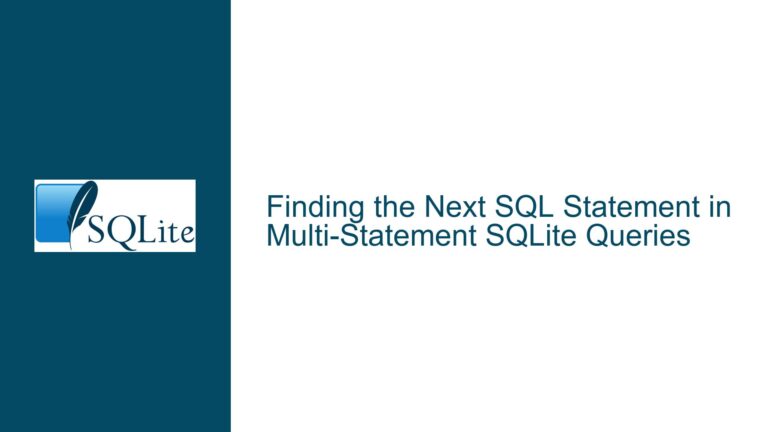 Finding the Next SQL Statement in Multi-Statement SQLite Queries