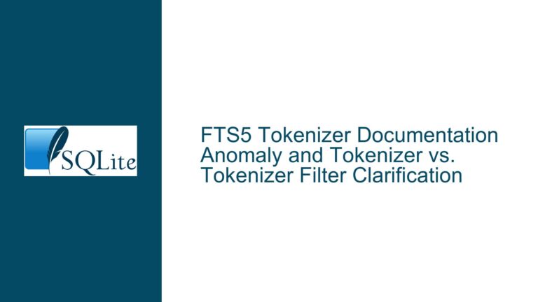 FTS5 Tokenizer Documentation Anomaly and Tokenizer vs. Tokenizer Filter Clarification