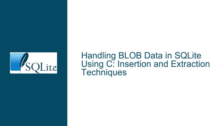 Handling BLOB Data in SQLite Using C: Insertion and Extraction Techniques
