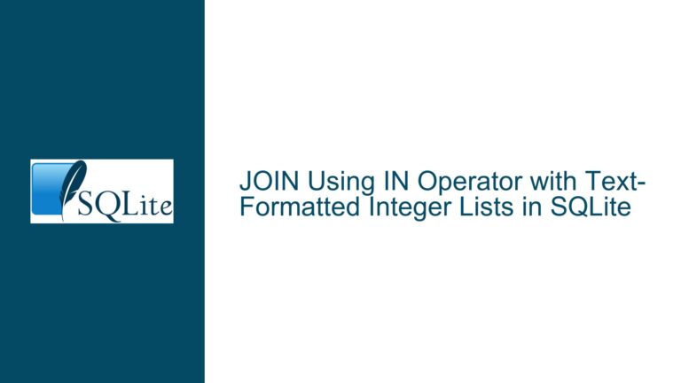JOIN Using IN Operator with Text-Formatted Integer Lists in SQLite