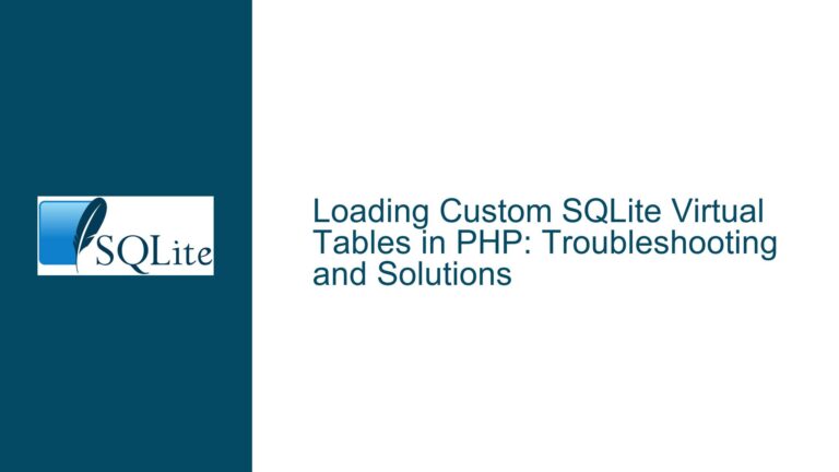 Loading Custom SQLite Virtual Tables in PHP: Troubleshooting and Solutions