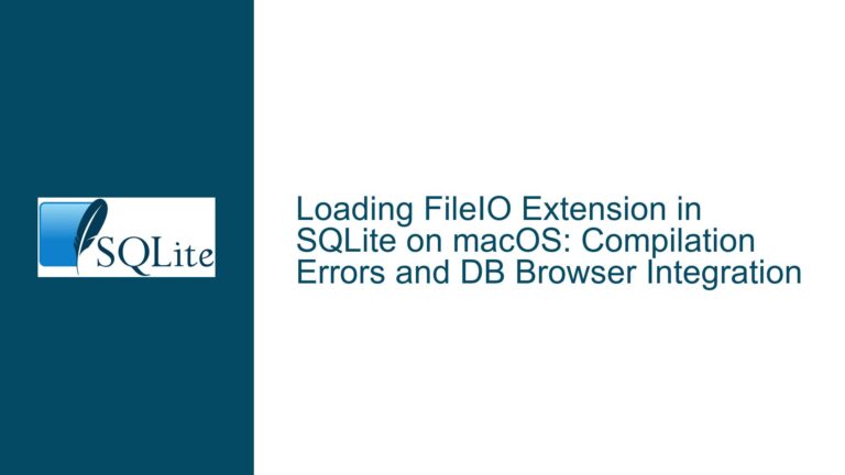 Loading FileIO Extension in SQLite on macOS: Compilation Errors and DB Browser Integration
