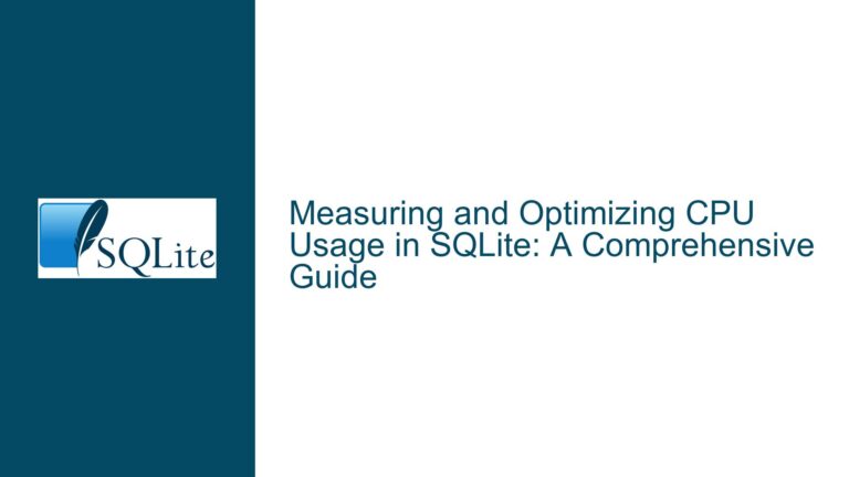 Measuring and Optimizing CPU Usage in SQLite: A Comprehensive Guide