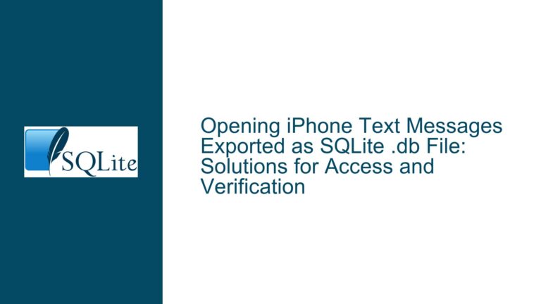 Opening iPhone Text Messages Exported as SQLite .db File: Solutions for Access and Verification