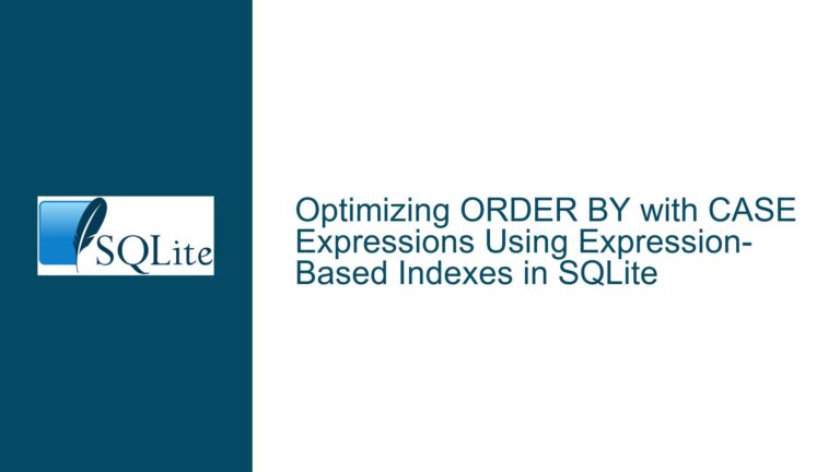 Optimizing ORDER BY with CASE Expressions Using Expression-Based Indexes in SQLite