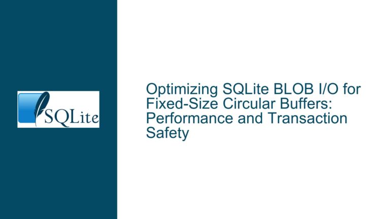 Optimizing SQLite BLOB I/O for Fixed-Size Circular Buffers: Performance and Transaction Safety