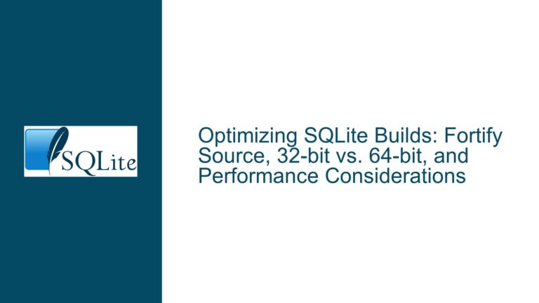 Optimizing SQLite Builds: Fortify Source, 32-bit vs. 64-bit, and Performance Considerations