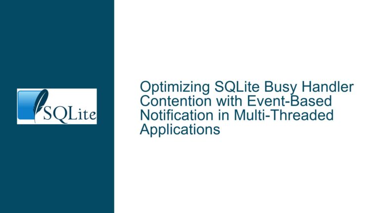 Optimizing SQLite Busy Handler Contention with Event-Based Notification in Multi-Threaded Applications