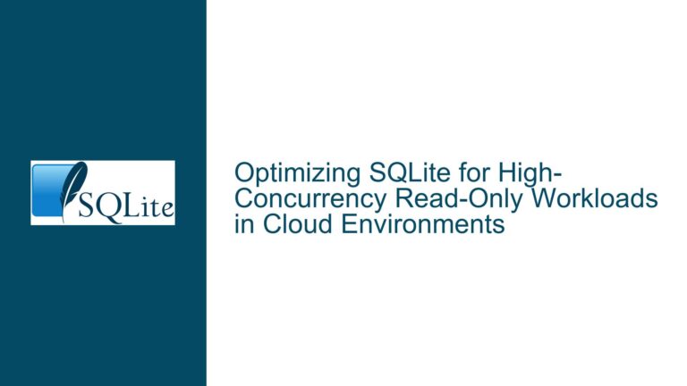 Optimizing SQLite for High-Concurrency Read-Only Workloads in Cloud Environments