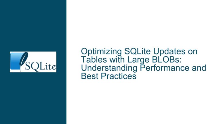 Optimizing SQLite Updates on Tables with Large BLOBs: Understanding Performance and Best Practices
