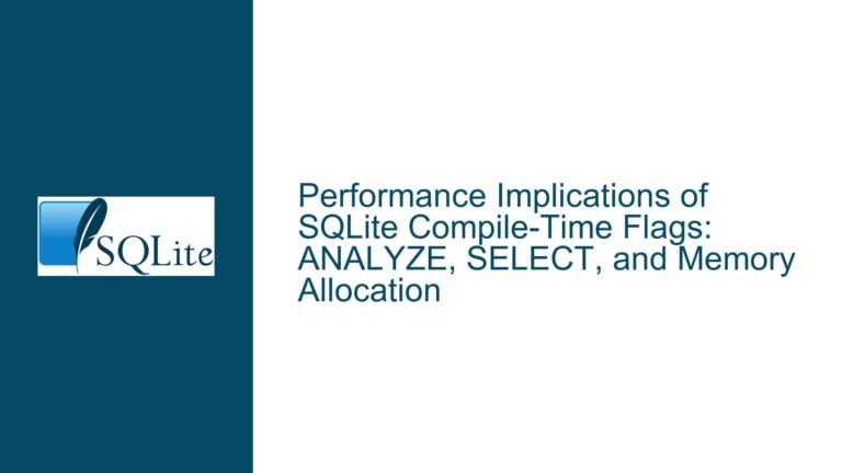Performance Implications of SQLite Compile-Time Flags: ANALYZE, SELECT, and Memory Allocation