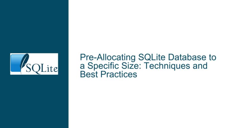 Pre-Allocating SQLite Database to a Specific Size: Techniques and Best Practices