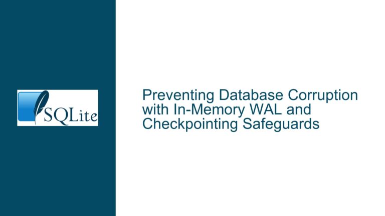 Preventing Database Corruption with In-Memory WAL and Checkpointing Safeguards