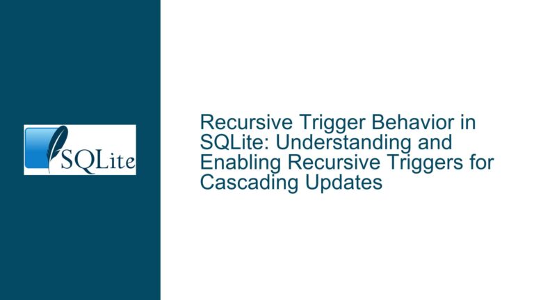 Recursive Trigger Behavior in SQLite: Understanding and Enabling Recursive Triggers for Cascading Updates