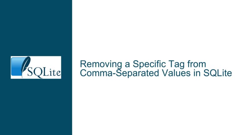 Removing a Specific Tag from Comma-Separated Values in SQLite