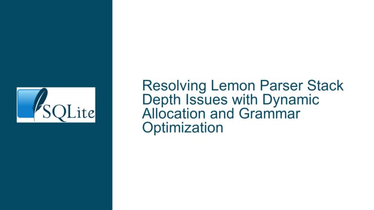 Resolving Lemon Parser Stack Depth Issues with Dynamic Allocation and Grammar Optimization