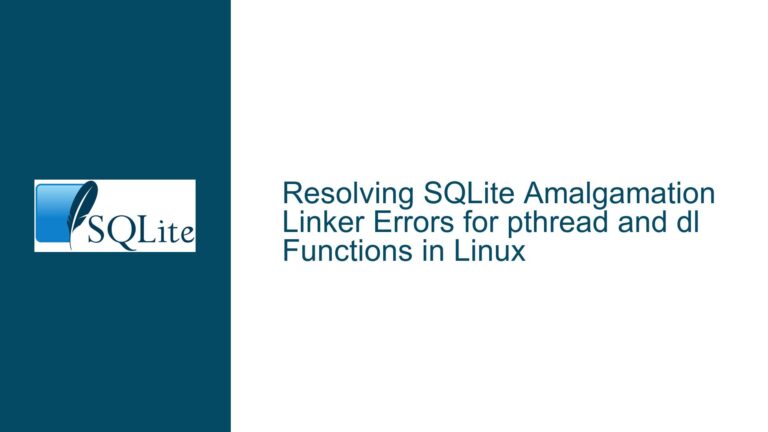 Resolving SQLite Amalgamation Linker Errors for pthread and dl Functions in Linux