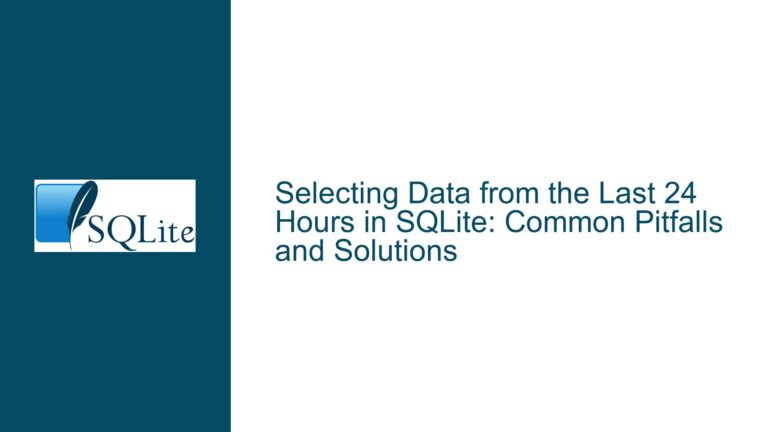 Selecting Data from the Last 24 Hours in SQLite: Common Pitfalls and Solutions