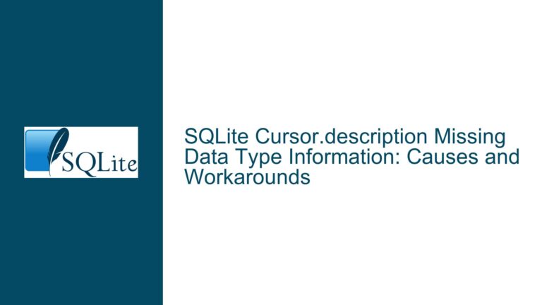 SQLite Cursor.description Missing Data Type Information: Causes and Workarounds