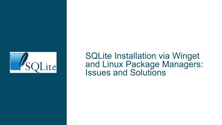 SQLite Installation via Winget and Linux Package Managers: Issues and Solutions