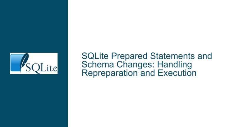 SQLite Prepared Statements and Schema Changes: Handling Repreparation and Execution