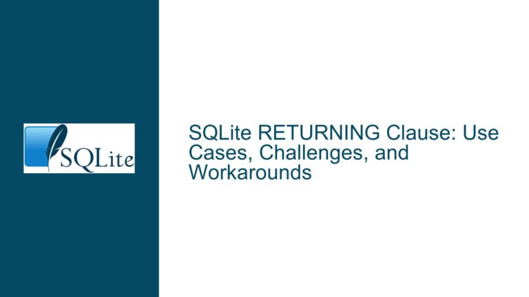 SQLite RETURNING Clause: Use Cases, Challenges, and Workarounds