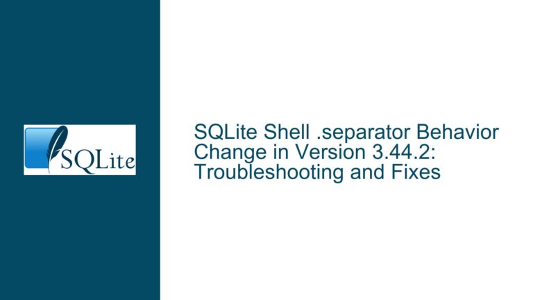SQLite Shell .separator Behavior Change in Version 3.44.2: Troubleshooting and Fixes