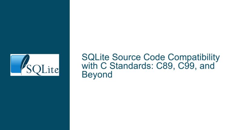 SQLite Source Code Compatibility with C Standards: C89, C99, and Beyond