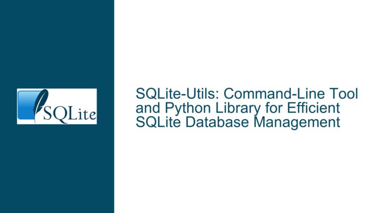 SQLite-Utils: Command-Line Tool and Python Library for Efficient SQLite Database Management
