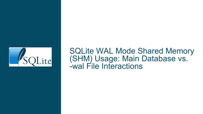 SQLite WAL Mode Shared Memory (SHM) Usage: Main Database vs. -wal File Interactions