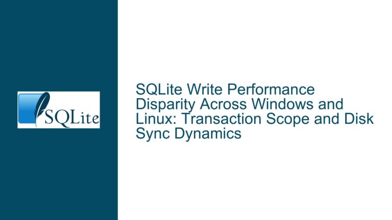 SQLite Write Performance Disparity Across Windows and Linux: Transaction Scope and Disk Sync Dynamics