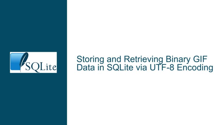 Storing and Retrieving Binary GIF Data in SQLite via UTF-8 Encoding