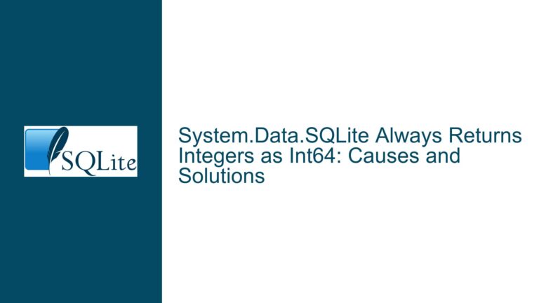 System.Data.SQLite Always Returns Integers as Int64: Causes and Solutions