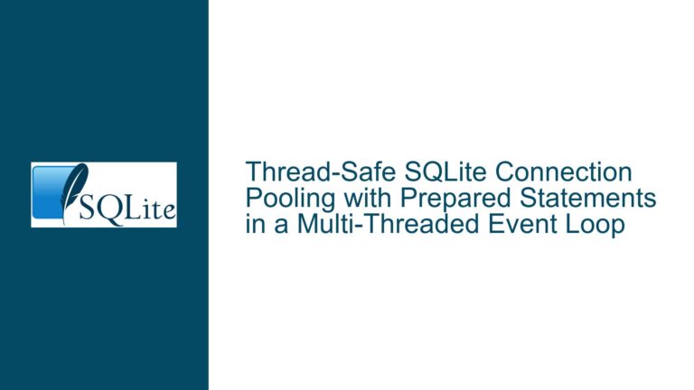 Thread-Safe SQLite Connection Pooling with Prepared Statements in a Multi-Threaded Event Loop