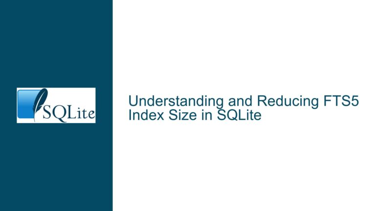 and Reducing FTS5 Index Size in SQLite