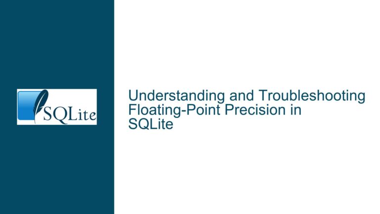 and Troubleshooting Floating-Point Precision in SQLite