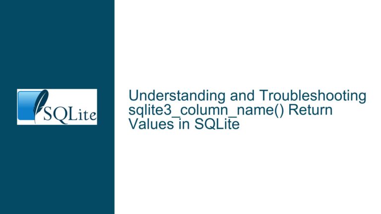 and Troubleshooting sqlite3_column_name() Return Values in SQLite