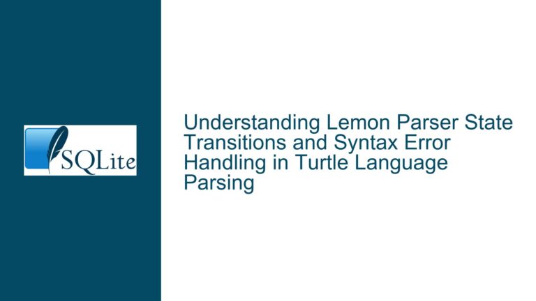 Lemon Parser State Transitions and Syntax Error Handling in Turtle Language Parsing
