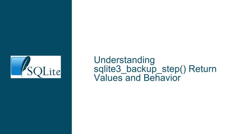 sqlite3_backup_step() Return Values and Behavior