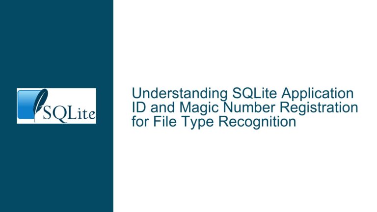 SQLite Application ID and Magic Number Registration for File Type Recognition